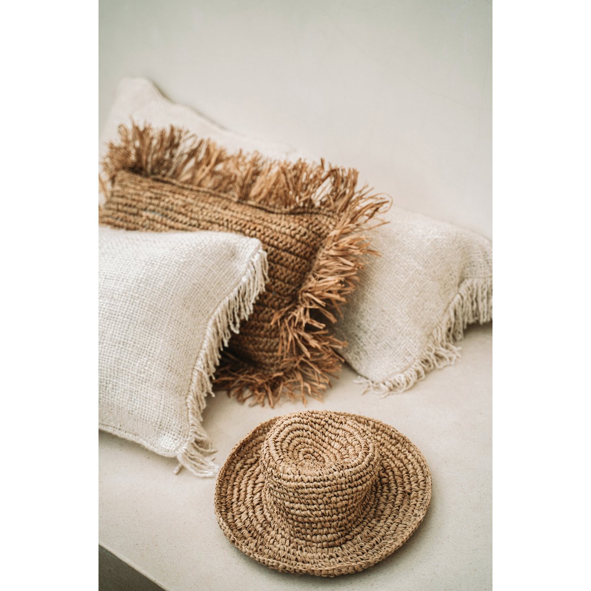 Hatt i raffia – natur