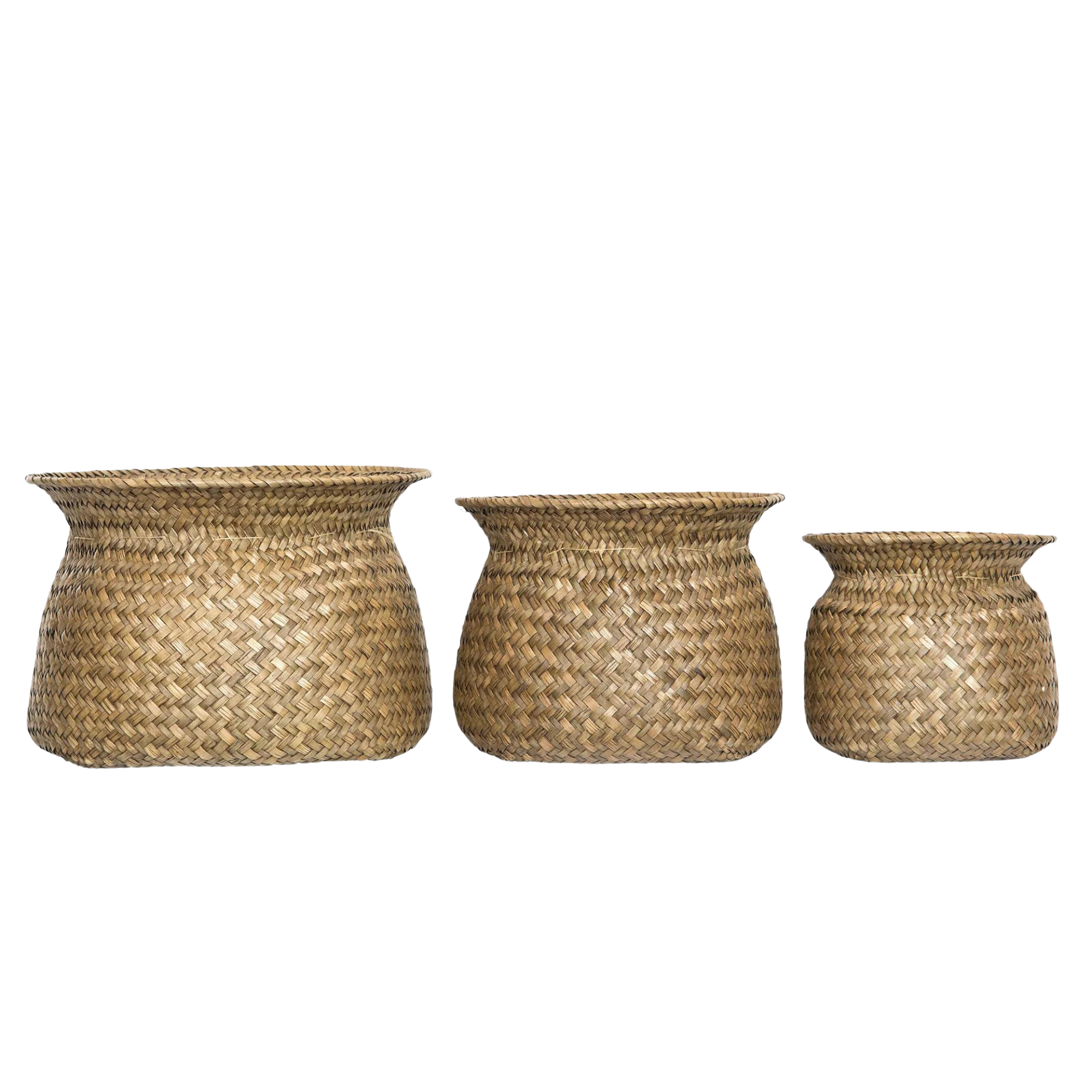 Korg med plastliner- Natur, 3pk