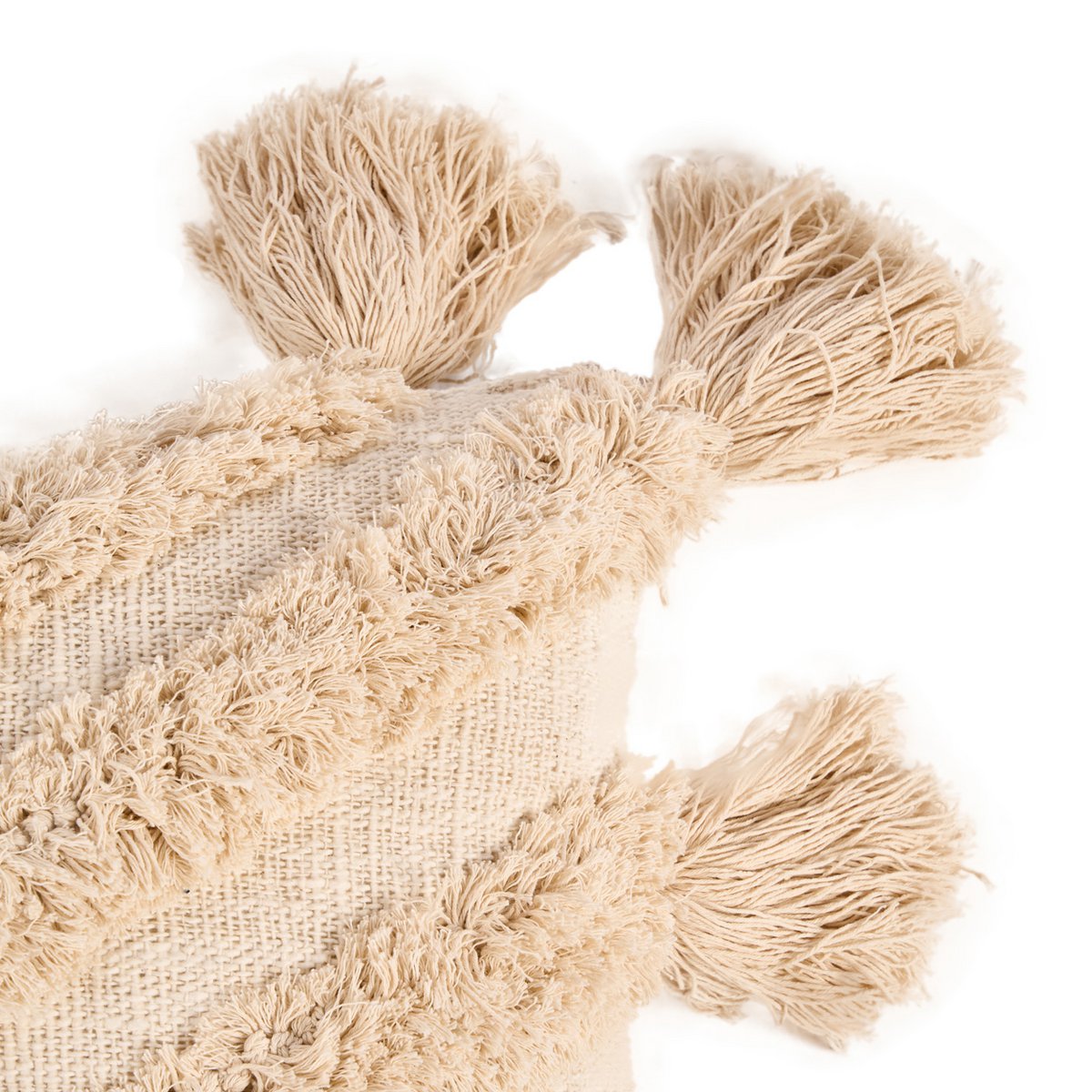 NOMAD TASSEL PUTETREKK – CREAM 35 × 60 CM