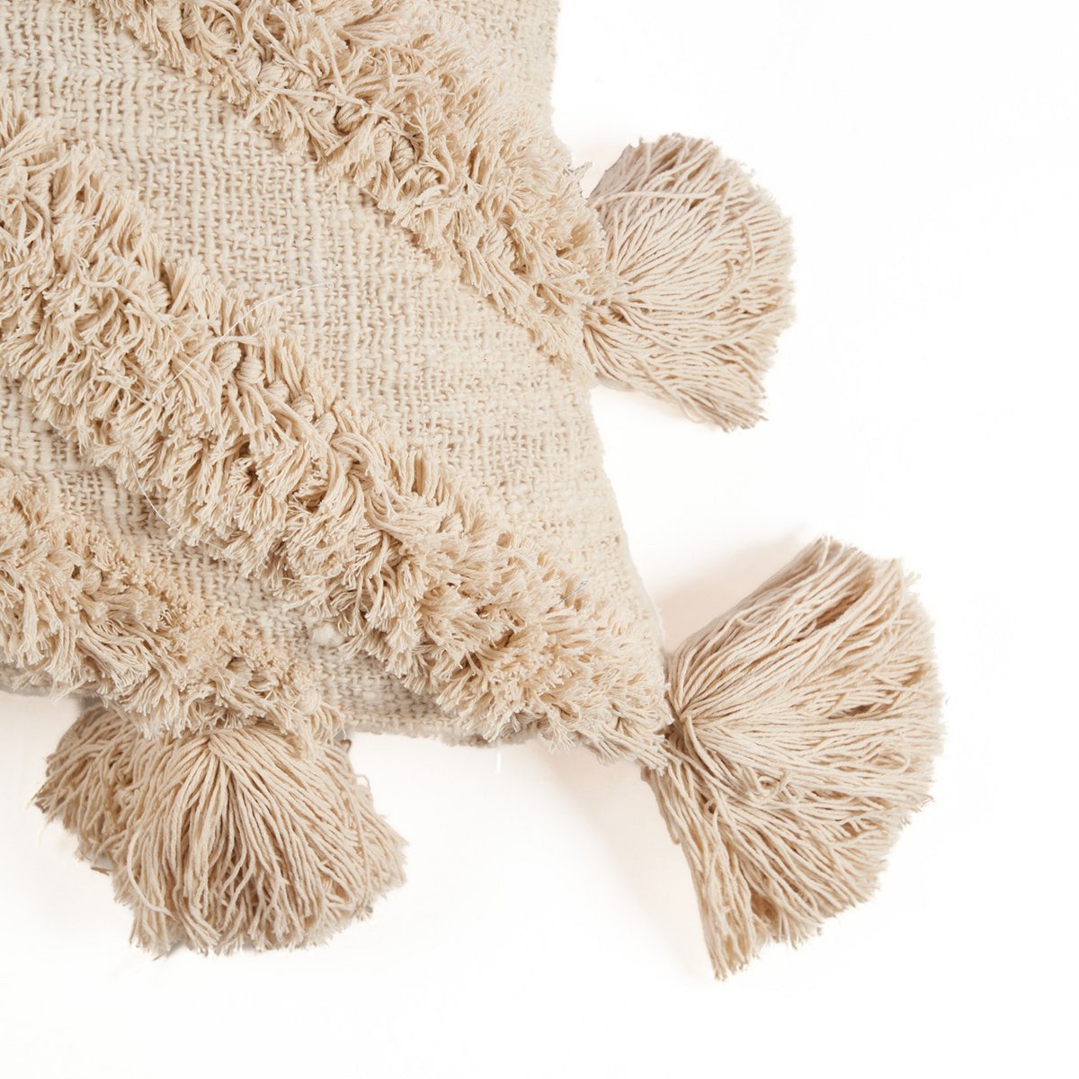 NOMAD TASSEL PUTETREKK – CREAM 35 × 60 CM