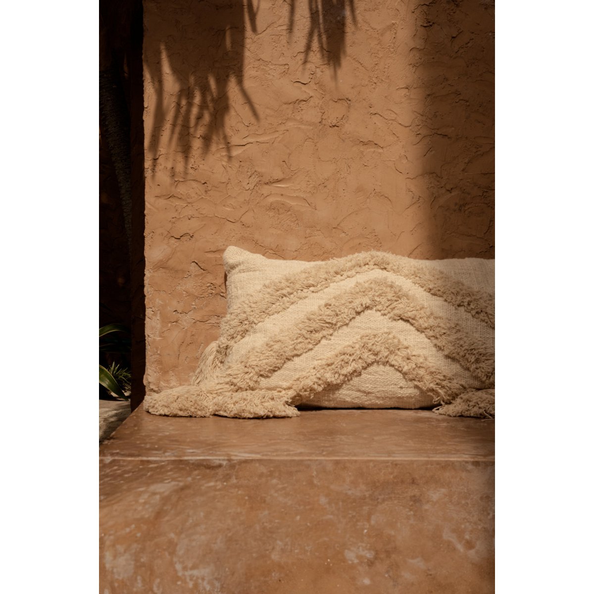 NOMAD TASSEL PUTETREKK – CREAM 35 × 60 CM