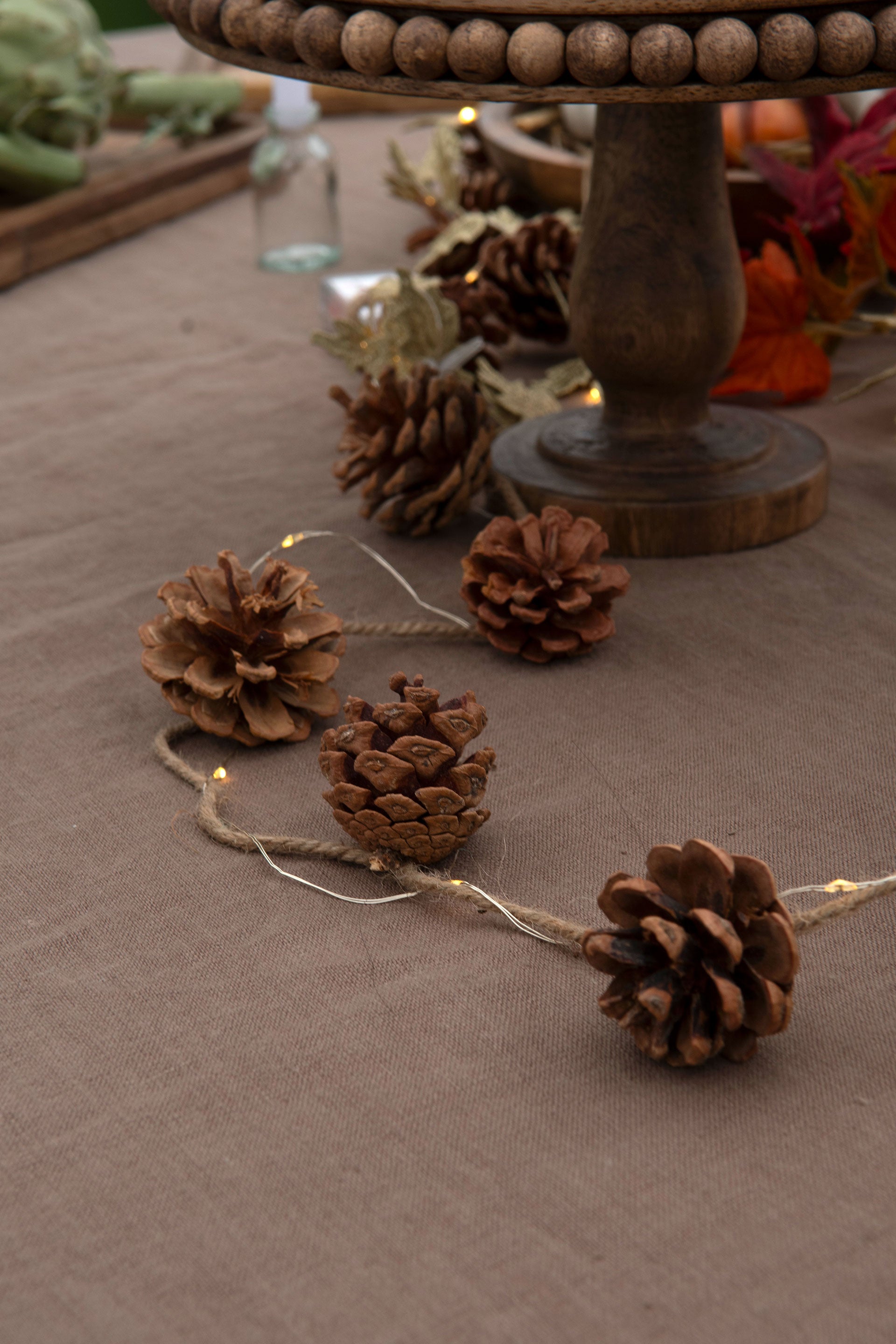 Lyslenke med kongler