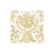 Beige cocktailservietter med romantisk toile-mønster