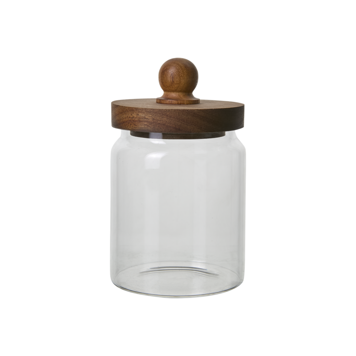 Glasskrukke m. trelokk - 15 cm