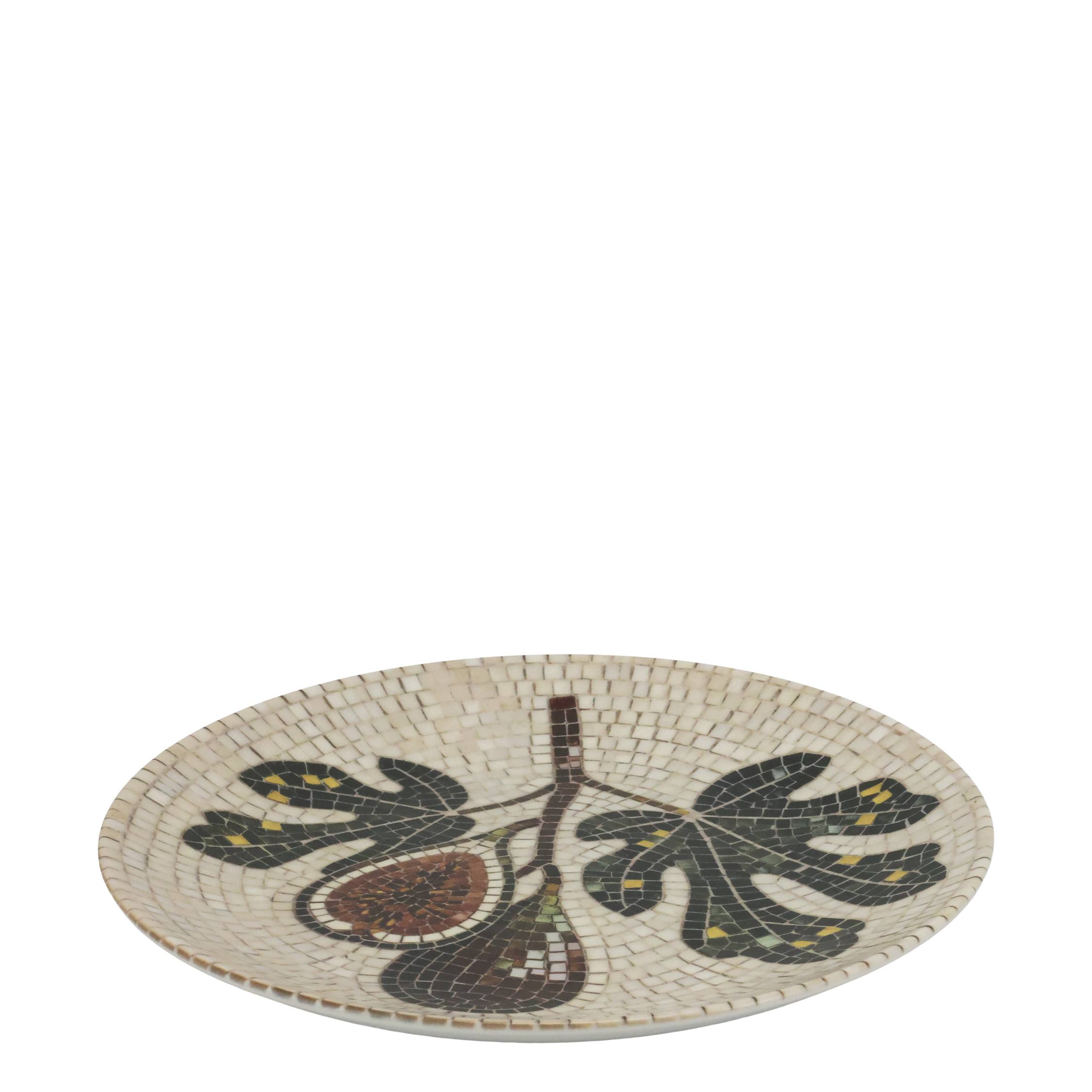 Mosaikkfat med Fikenmotiv Ø:21 cm