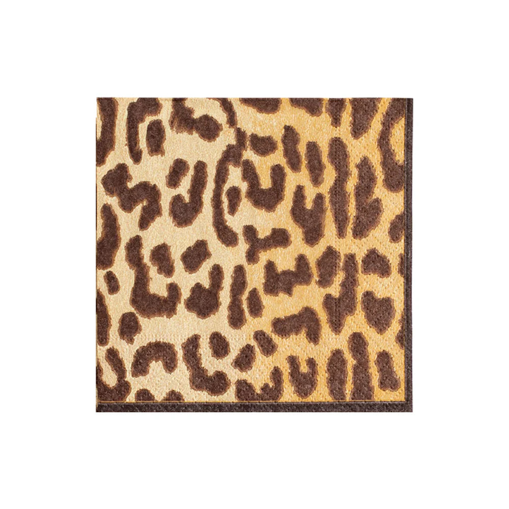 Cocktailservietter med leopardmønster til borddekking