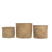 Korg med plastliner – Natur, 3pk