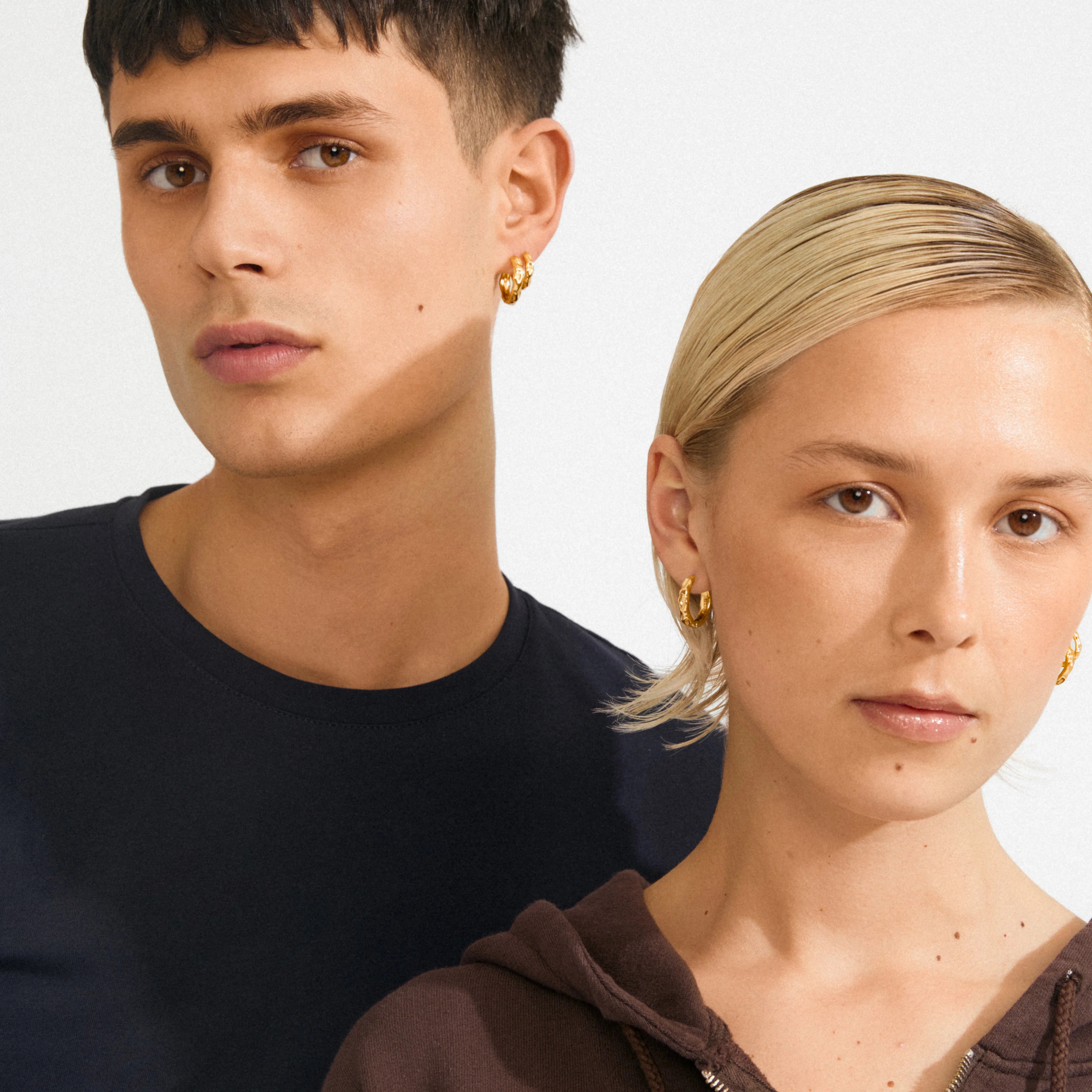 DARBY Øredobber 2-i-ett sett, Sølvbelagt