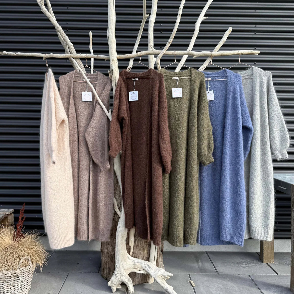 Lucy lang cardigan – grønn