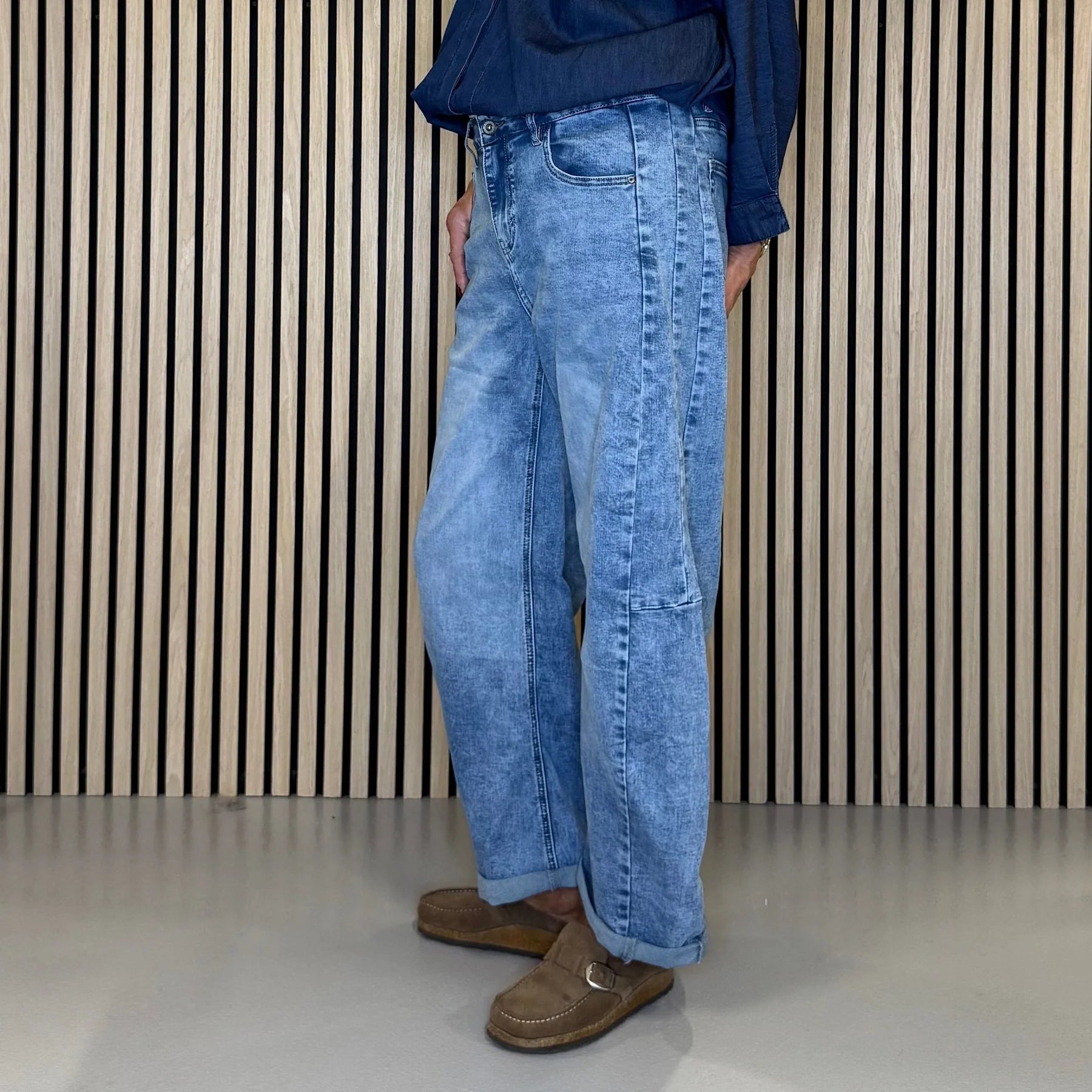 Mowita Barrel Jeans –Lys Blå