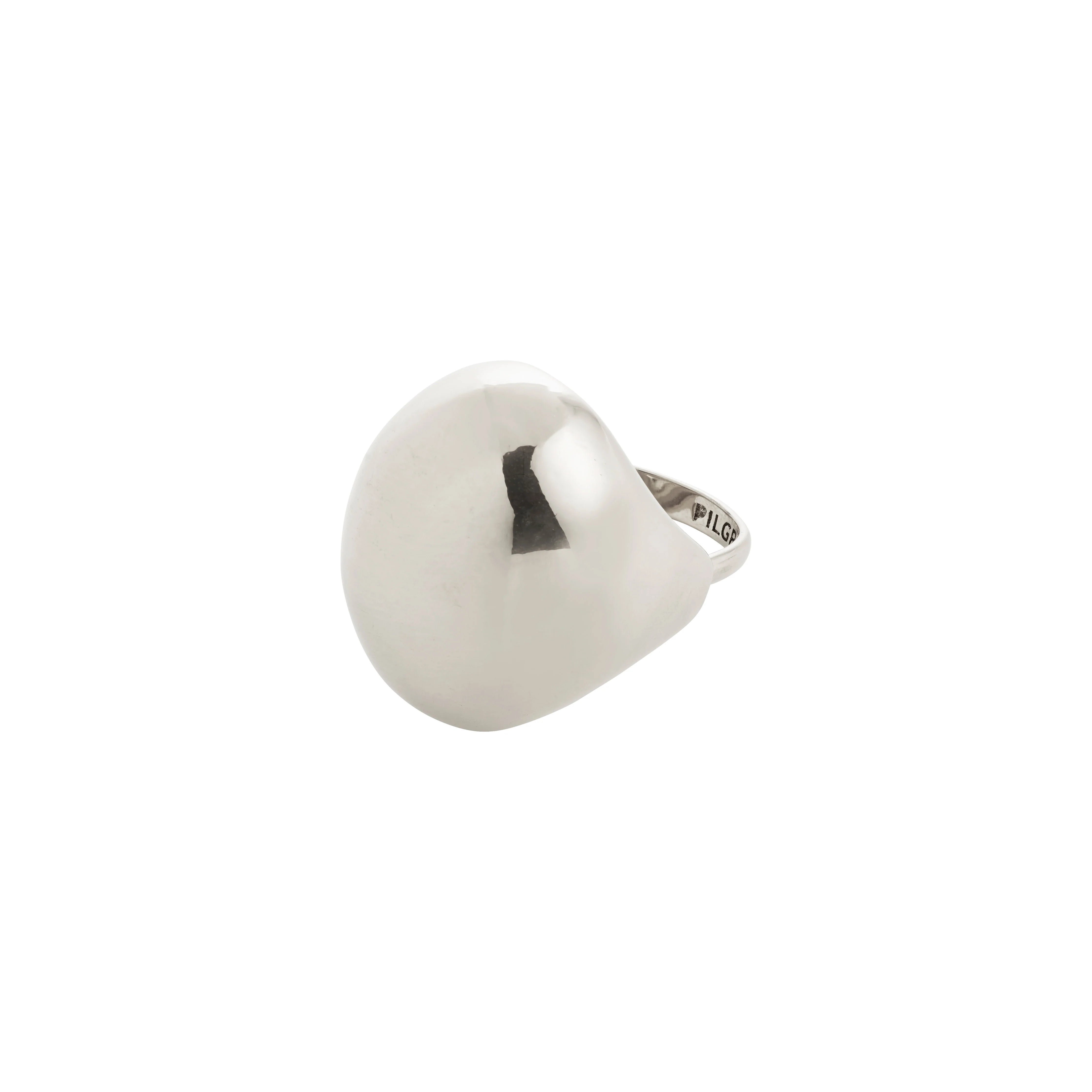 Pilgrim JAMESON sølvbelagt statement-ring med stort bubble-dome design.