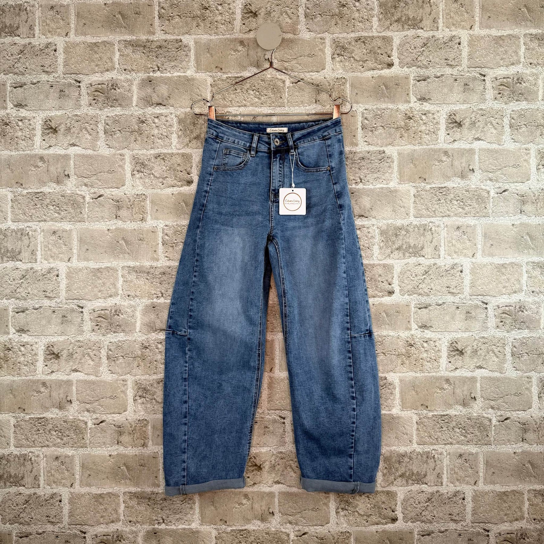 Mowita 9279 lys blå barrel jeans.