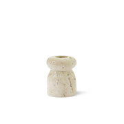 lysestake i travertin naturstein beige