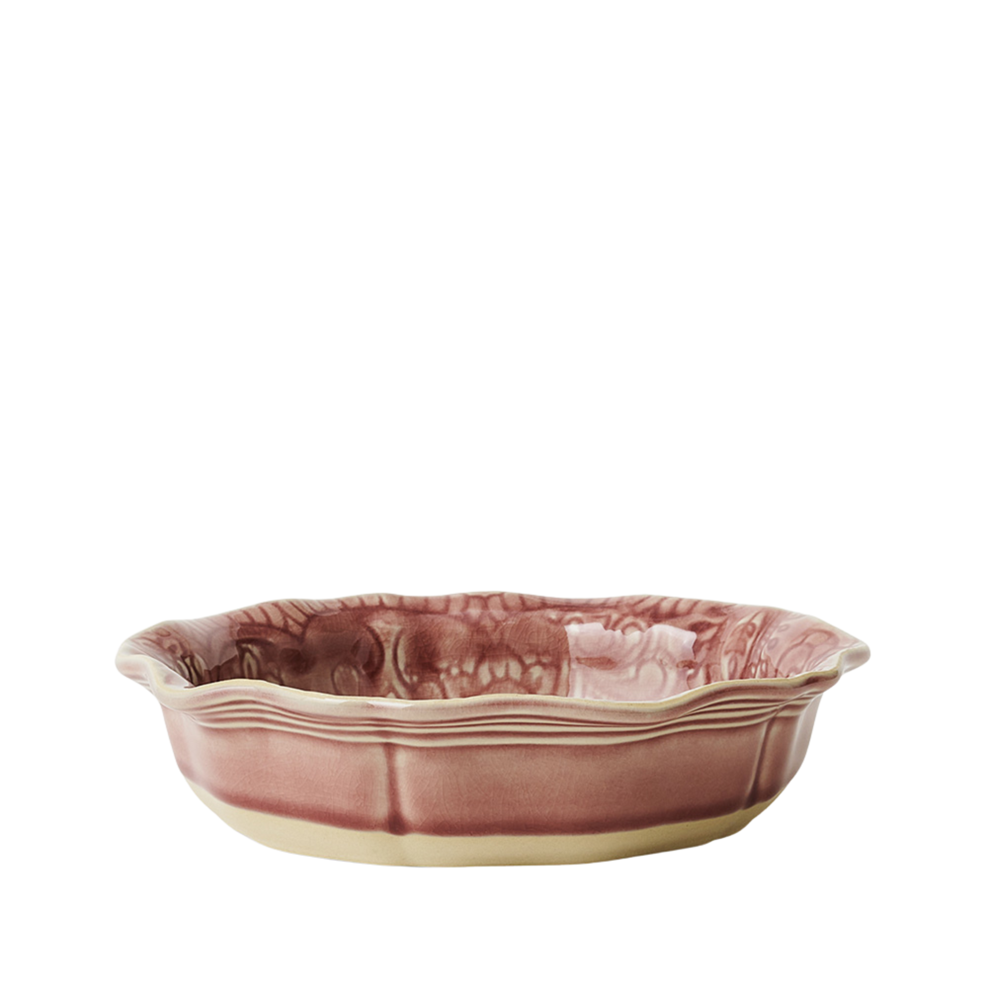 Sthål Ceramics skål i Old Rose – rosa stengods med krakelert glasur og håndlaget mønster.