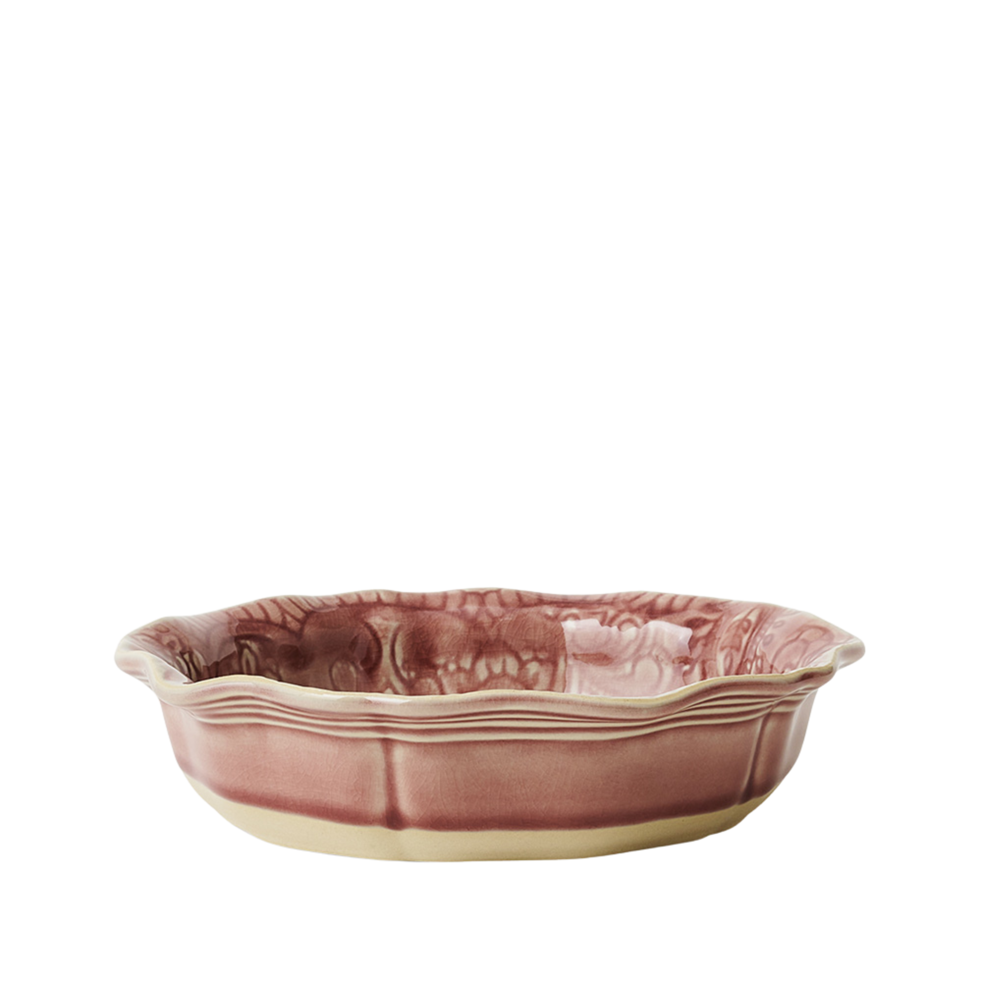 Sthål Ceramics skål i Old Rose – rosa stengods med krakelert glasur og håndlaget mønster.