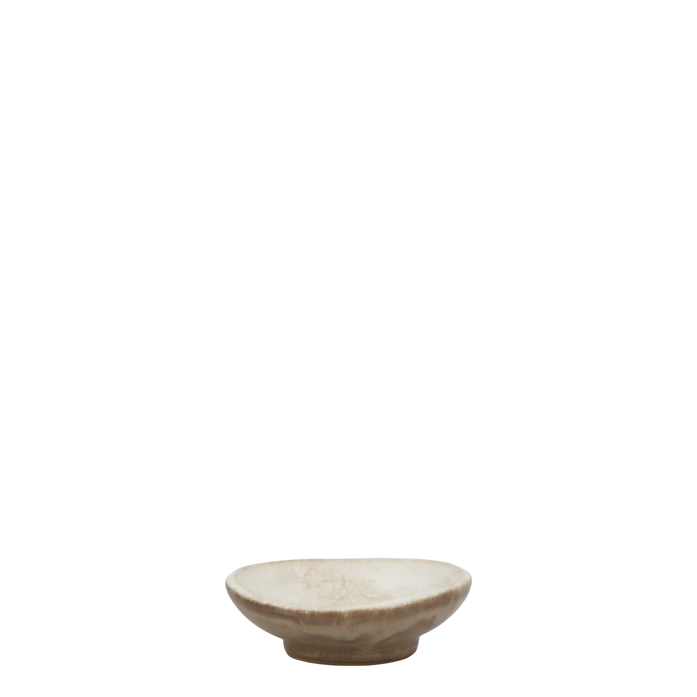 liten dekorskål til smykker porselen latte