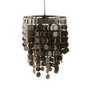 Dekorativ Yoko large taklampe i brun finish med runde hengende elementer