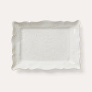 Hvit Sthål appetizer plate i steingods fra Arabesque-serien, 13,5 x 19,5 cm