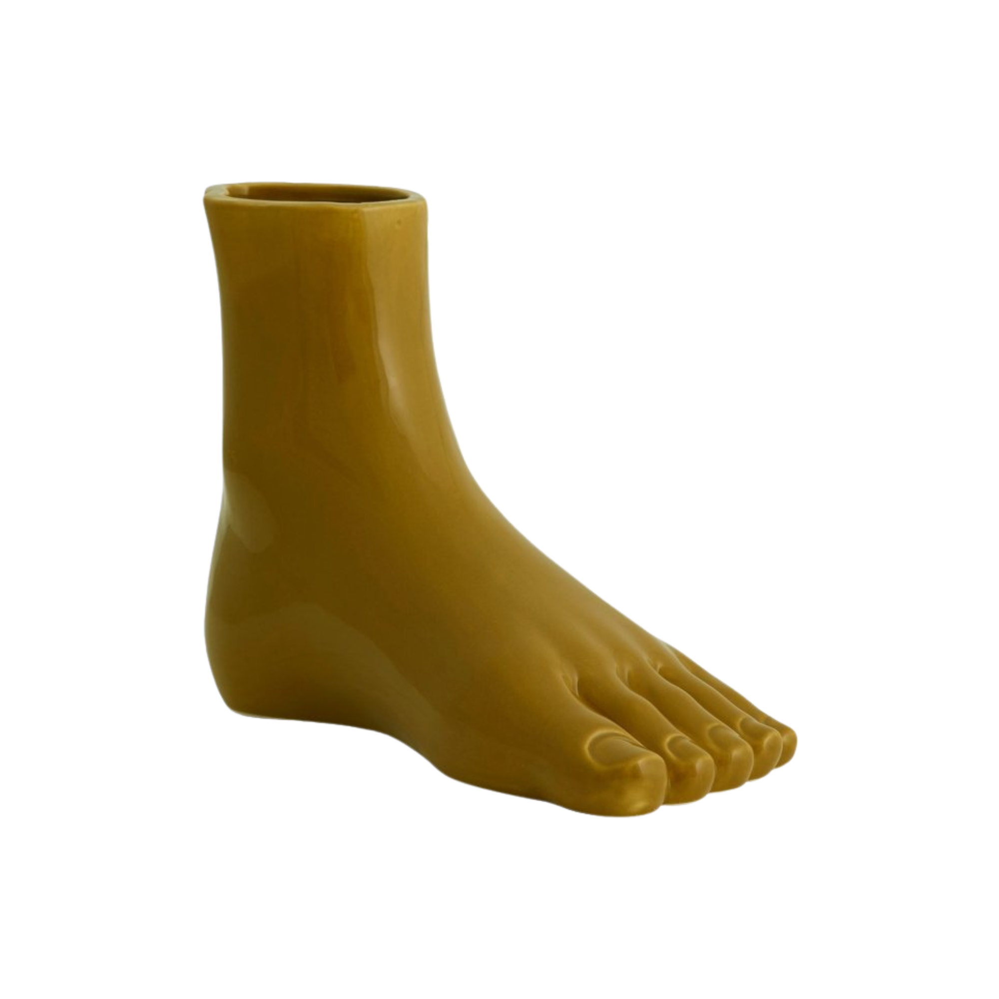 ARUBA FOOT VASE, OLIVE