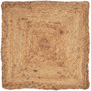 Kvadratisk bordbrikke i naturfarget jute, håndflettet struktur – 35x35 cm.
