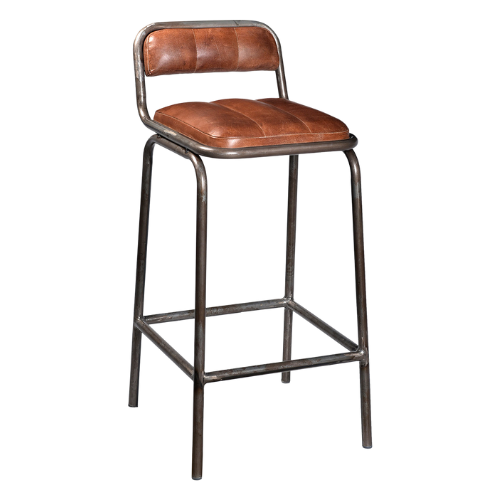 Brooklyn barstol i skinn