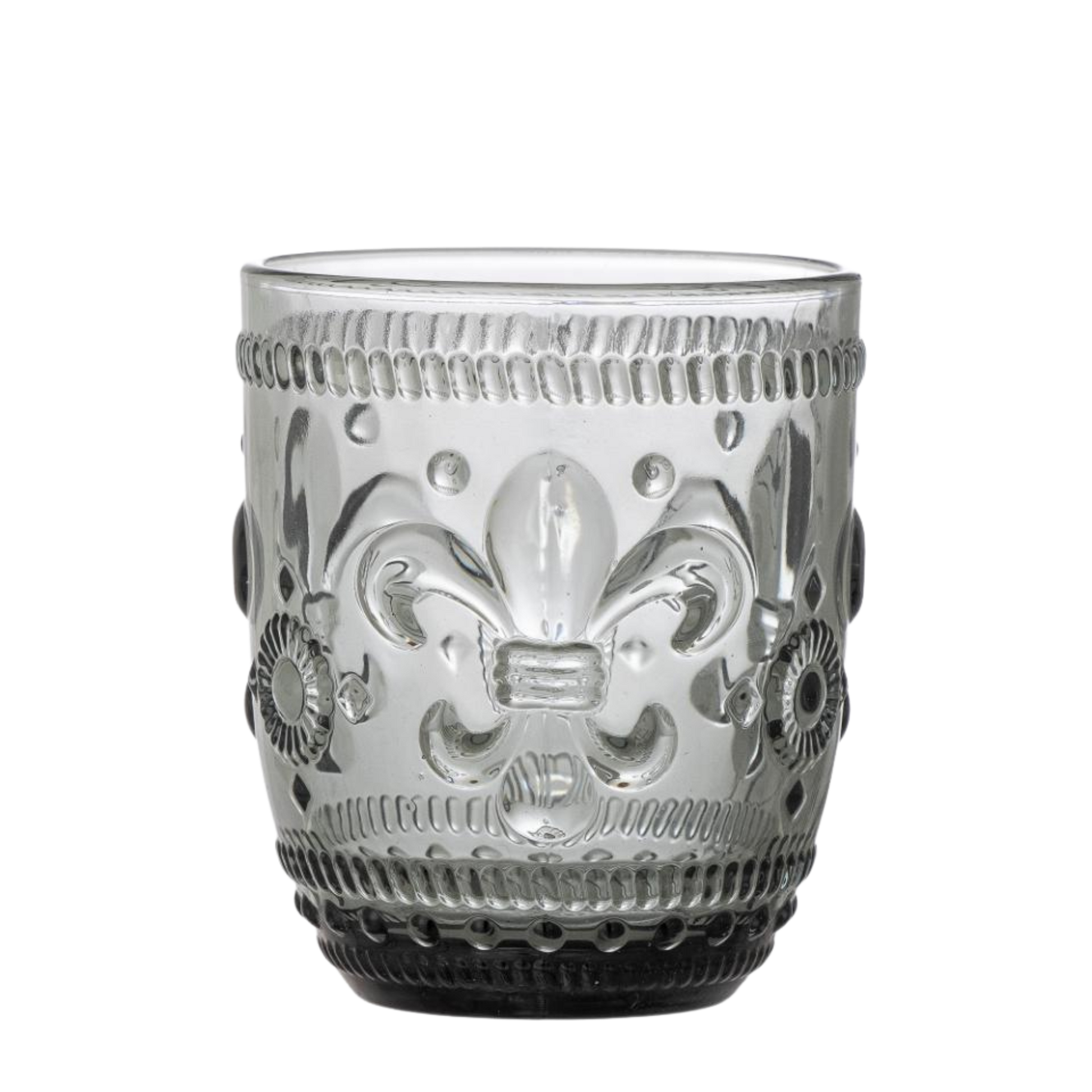 grå drikkeglass med mønster