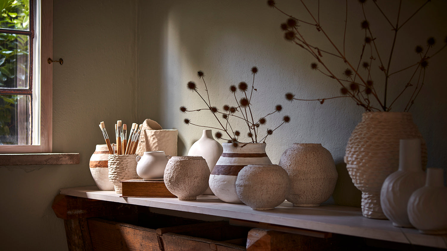 Cream Krukke M, Elfenben