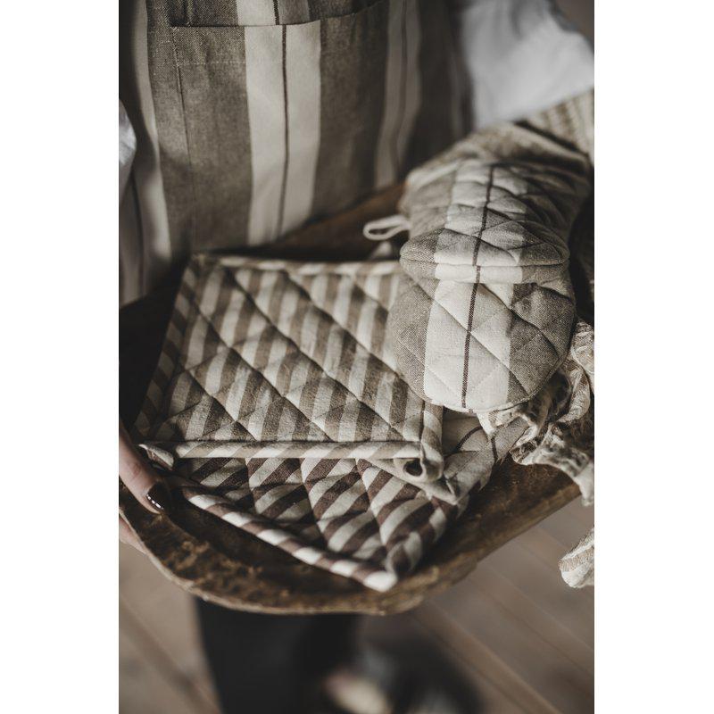 bomull potholder med klassiske striper