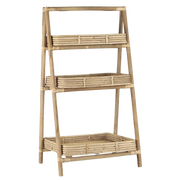 Naturlig stativ med tre bakker fra Ib Laursen – praktisk oppbevaringsløsning i reed hay til interiør og dekor