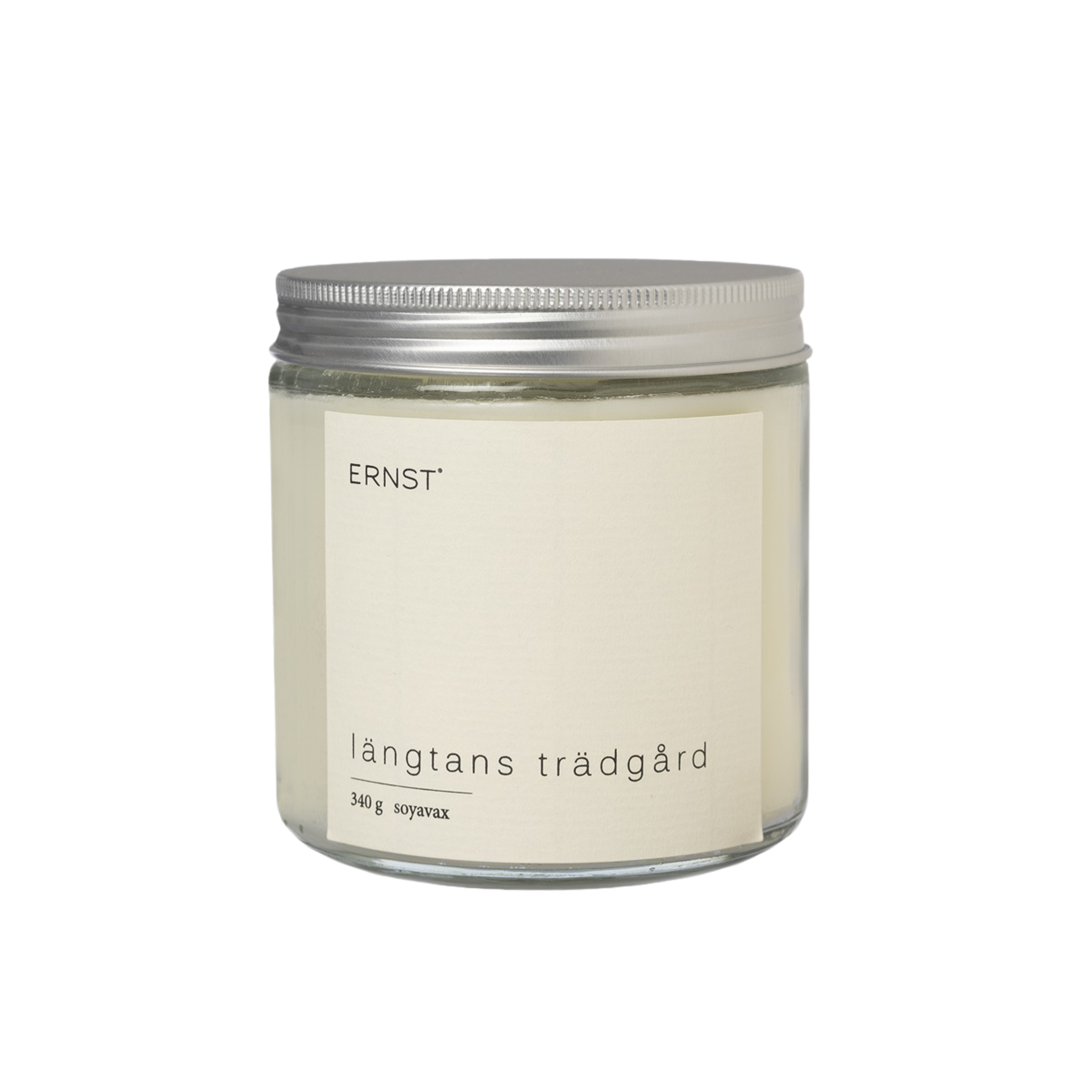 ERNST duftlys i glass med lindblom-duft – hvitt, stilrent, soyavoks