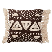 Pyntepute med strukturert trekantmønster i natur og brun – FERNANDO fra Affari of Sweden