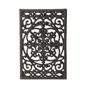 Rektangulært gryteunderlag i støpejern med dekorativt mønster – Frej