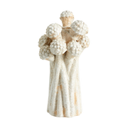 Nordal FUNGI lysestake i keramikk offwhite – rustikk lysestake til taperlys