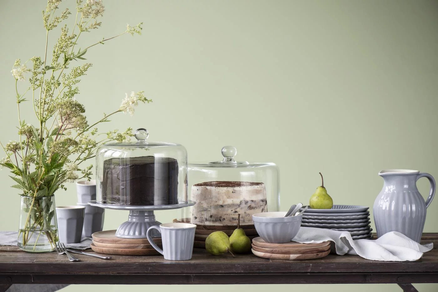 Glassklokke f/Kakefat