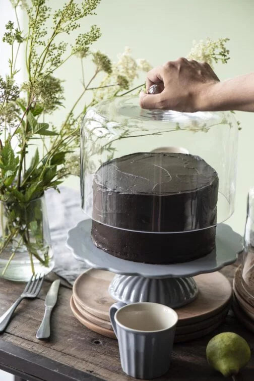 Glassklokke f/Kakefat