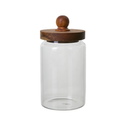Glasskrukke m. trelokk  - 17 cm