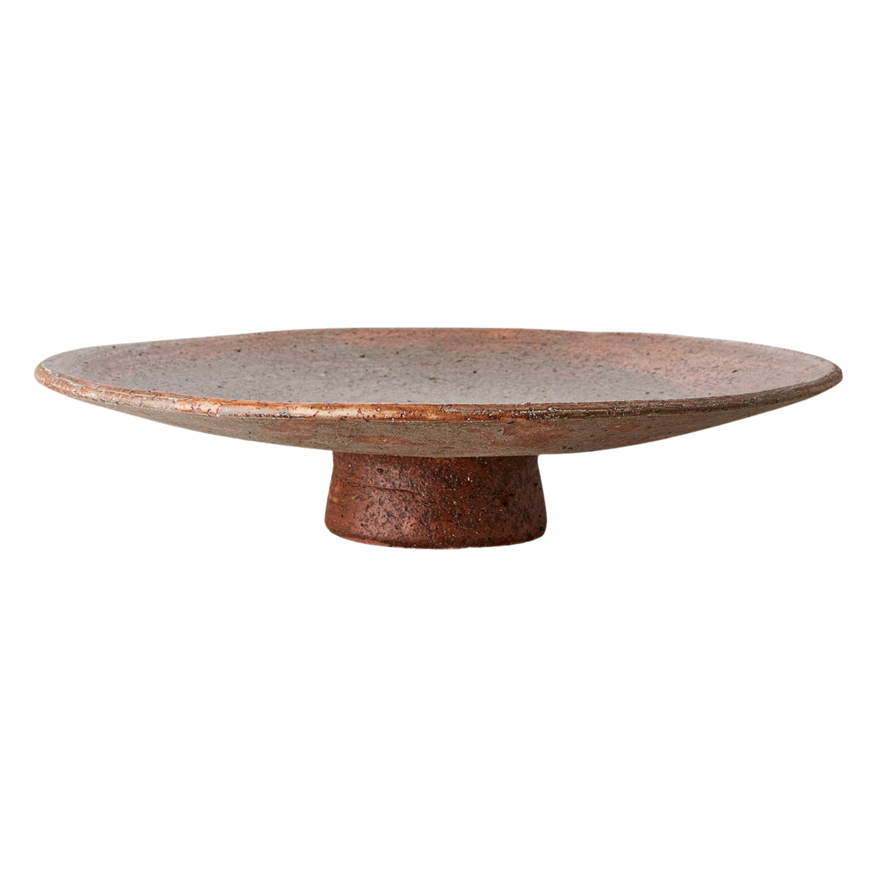 Goliat brett på stett i rustfarge – håndlaget stentøy fat