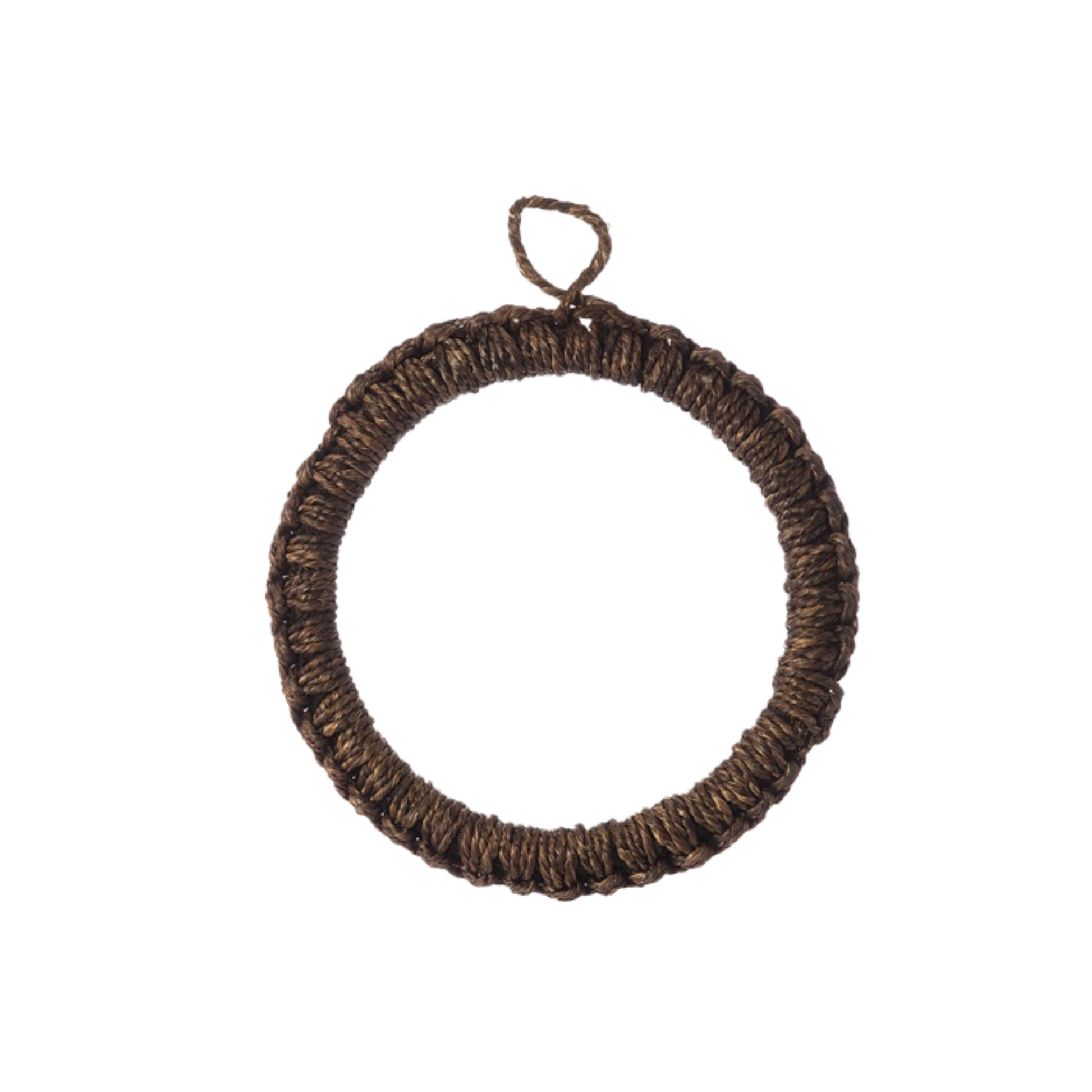 Ernst gryteunderlag i mørk brun sjøgress og rotting – naturlig og rustikt design til kjøkken og borddekking.