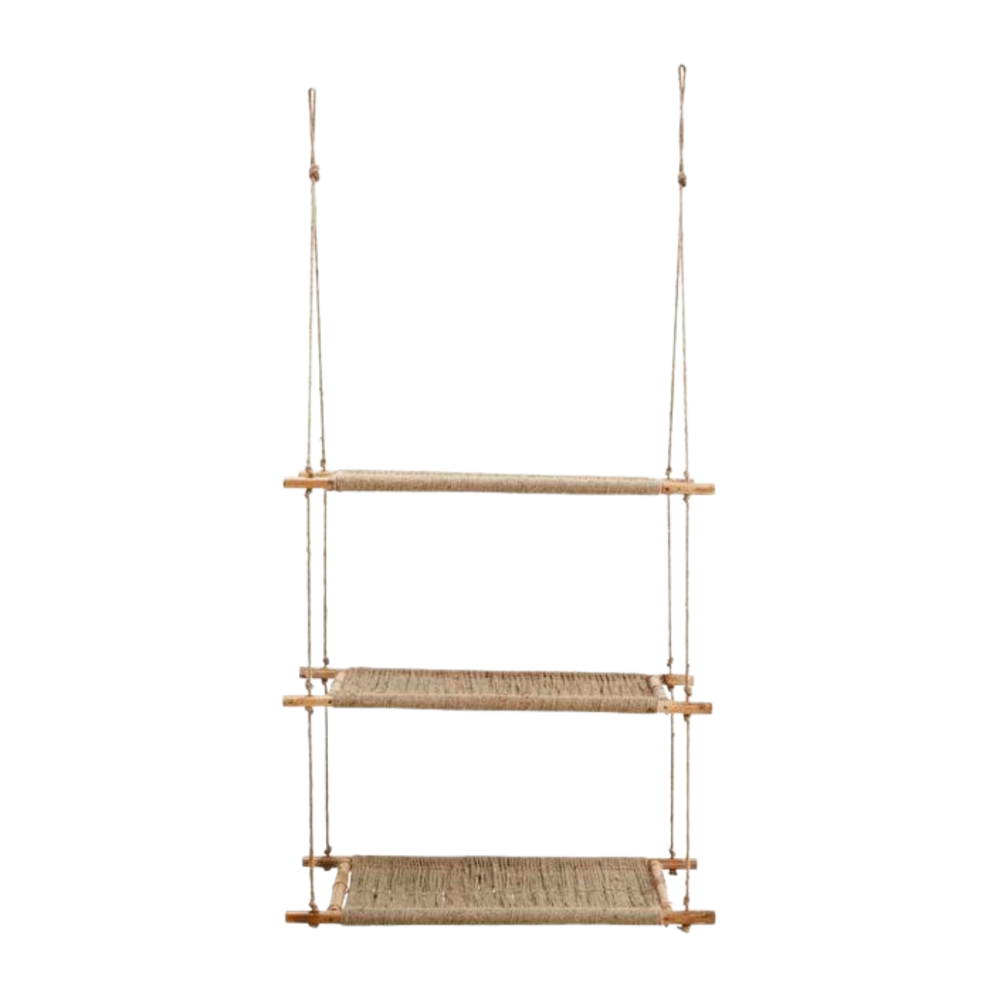 hengende hylle i jute og bambus – Madam Stoltz