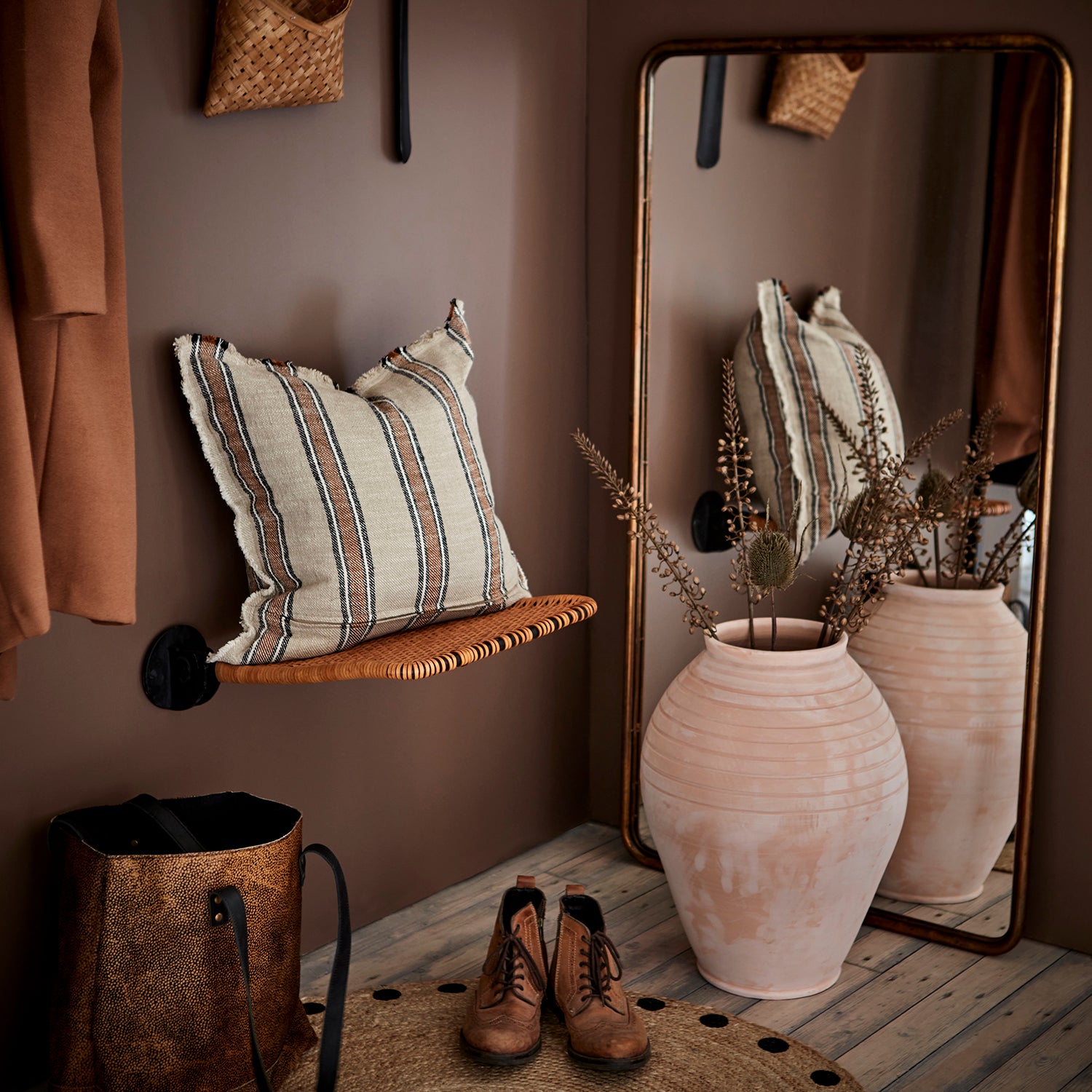 Hilda Putetrekk Lin, Beige/brun