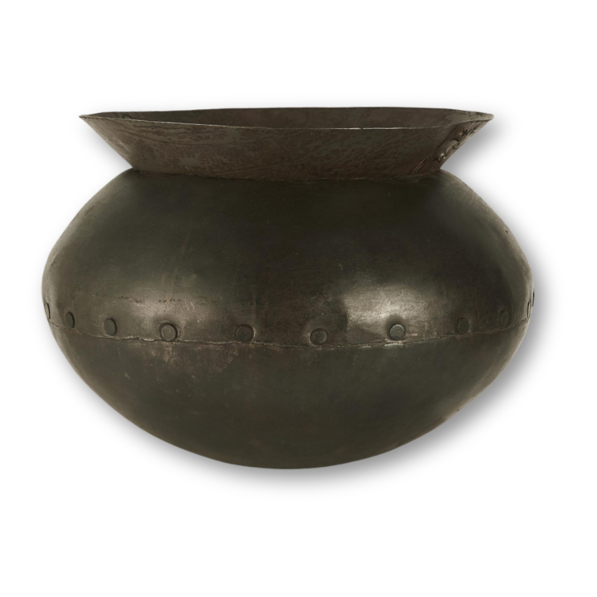 UNIKA jernkrukke fra IB Laursen – håndlaget indisk krukke med mørk patina og nagler