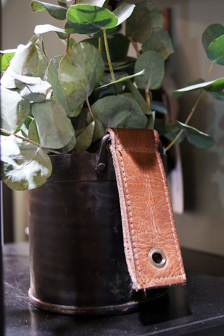 Kayser bøtte m/lærhank