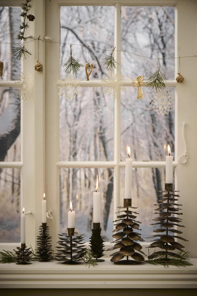 Kongle Lysestake i Metall – H 12 cm