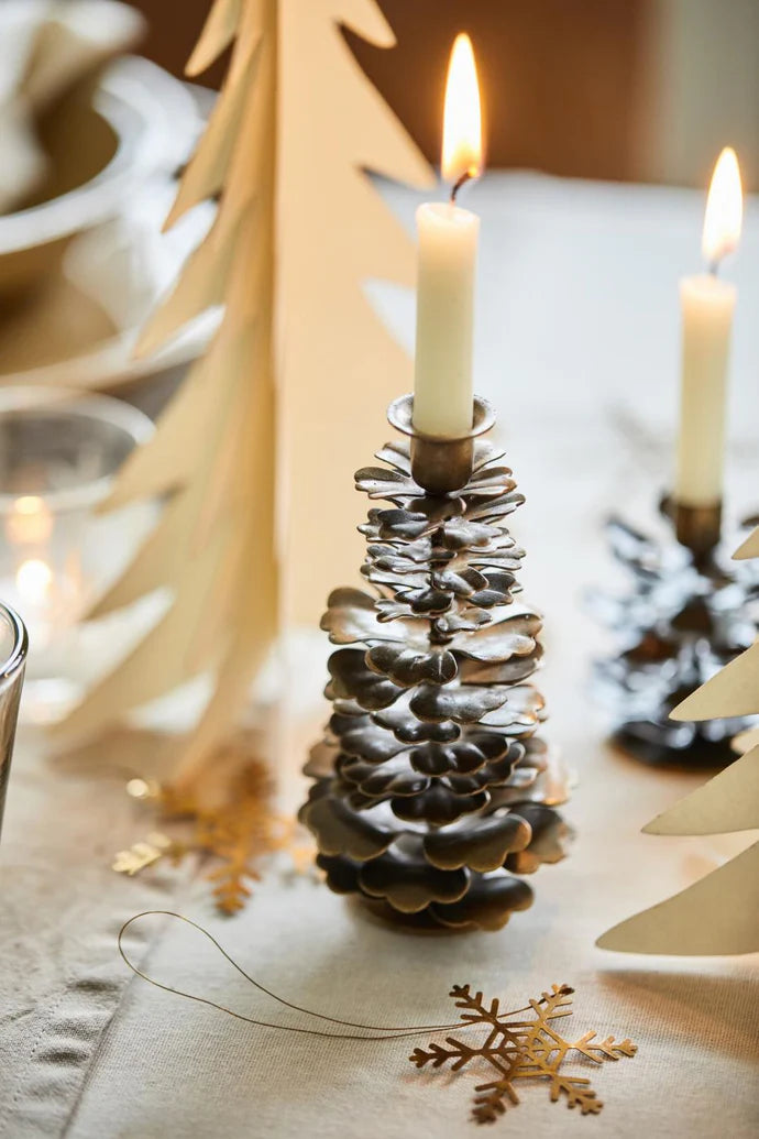 Kongle Lysestake i Metall – H 12 cm