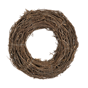 Krans av naturgrener – rustikk dekorasjonskrans i brun naturtone Ø45 cm