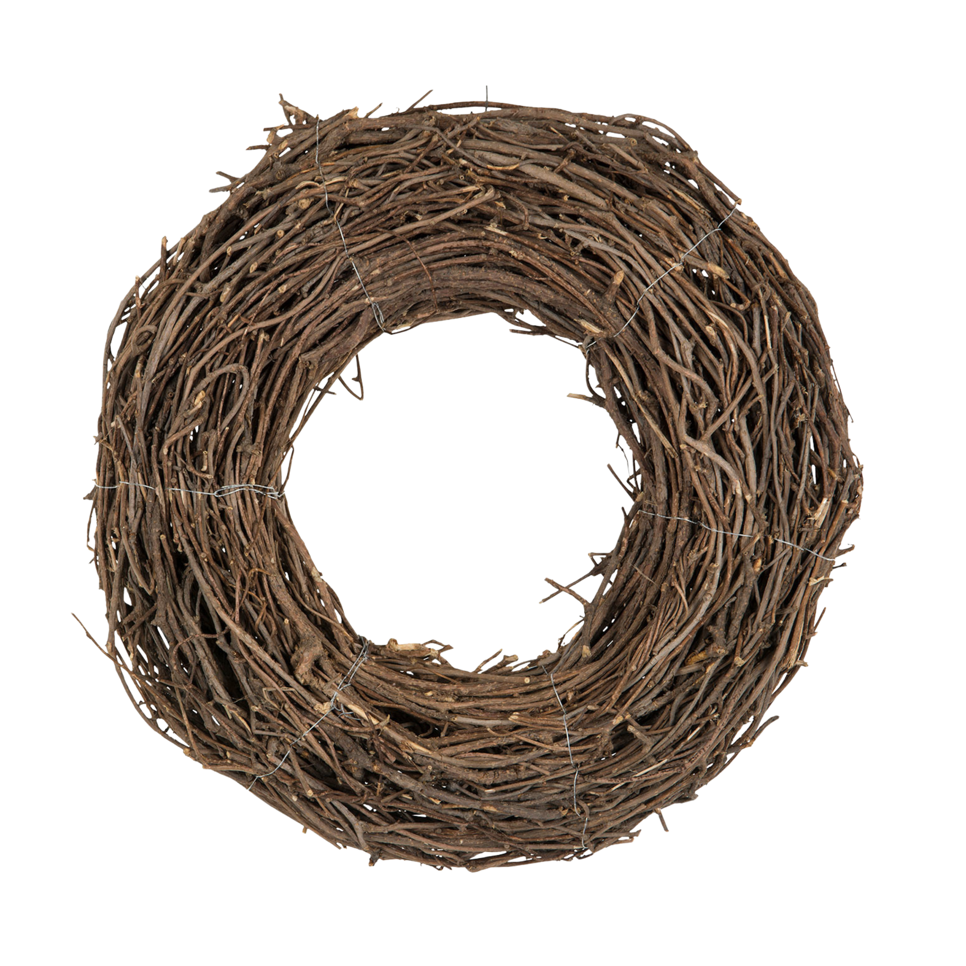 Krans av naturgrener – rustikk dekorasjonskrans i brun naturtone Ø45 cm