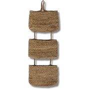 Vegghengt kurvsett i jute fra House Doctor med tre kurver i naturfarge