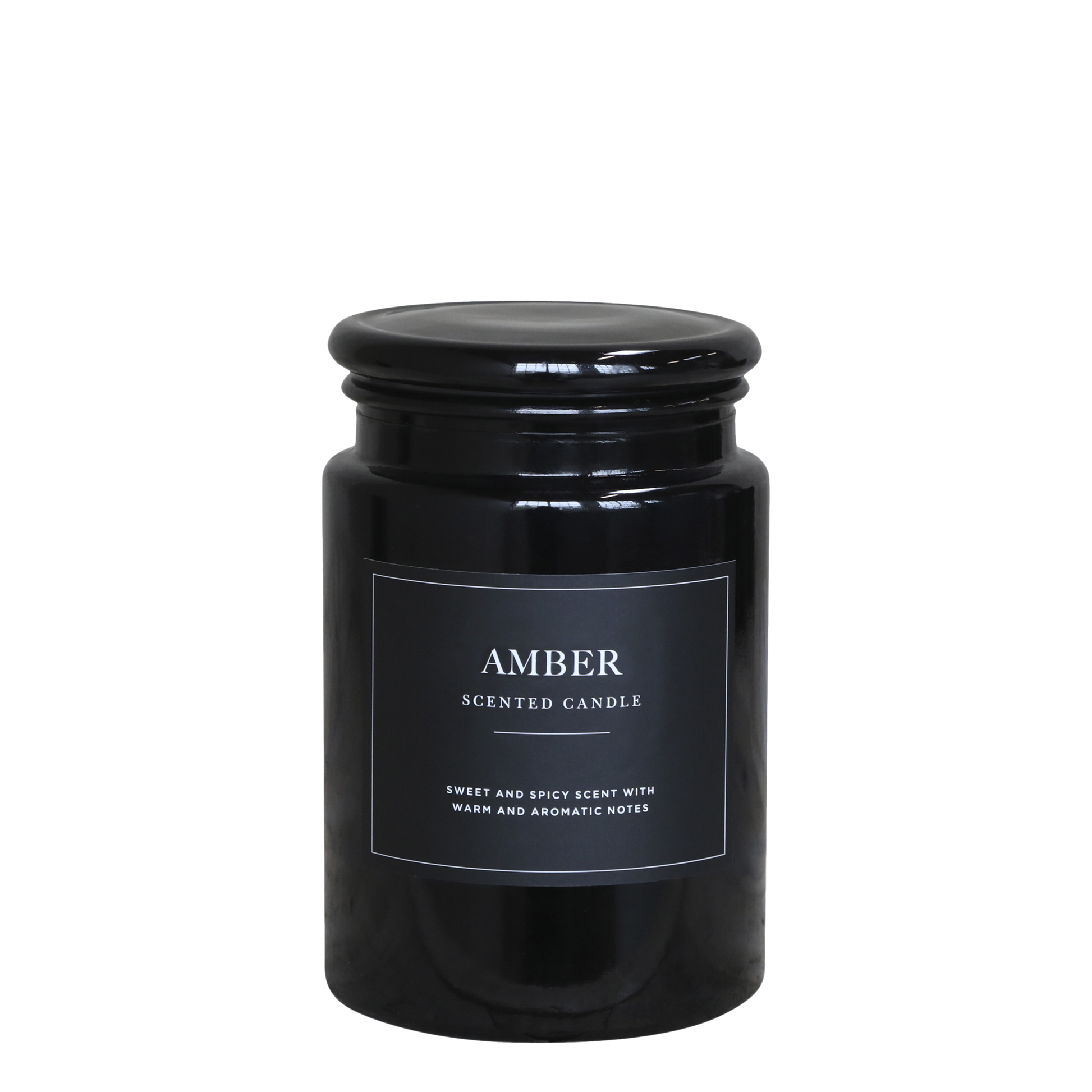 Duftlys fra La Lucon i glass, 14 cm høyt – tilgjengelig i fire dufter: Amber