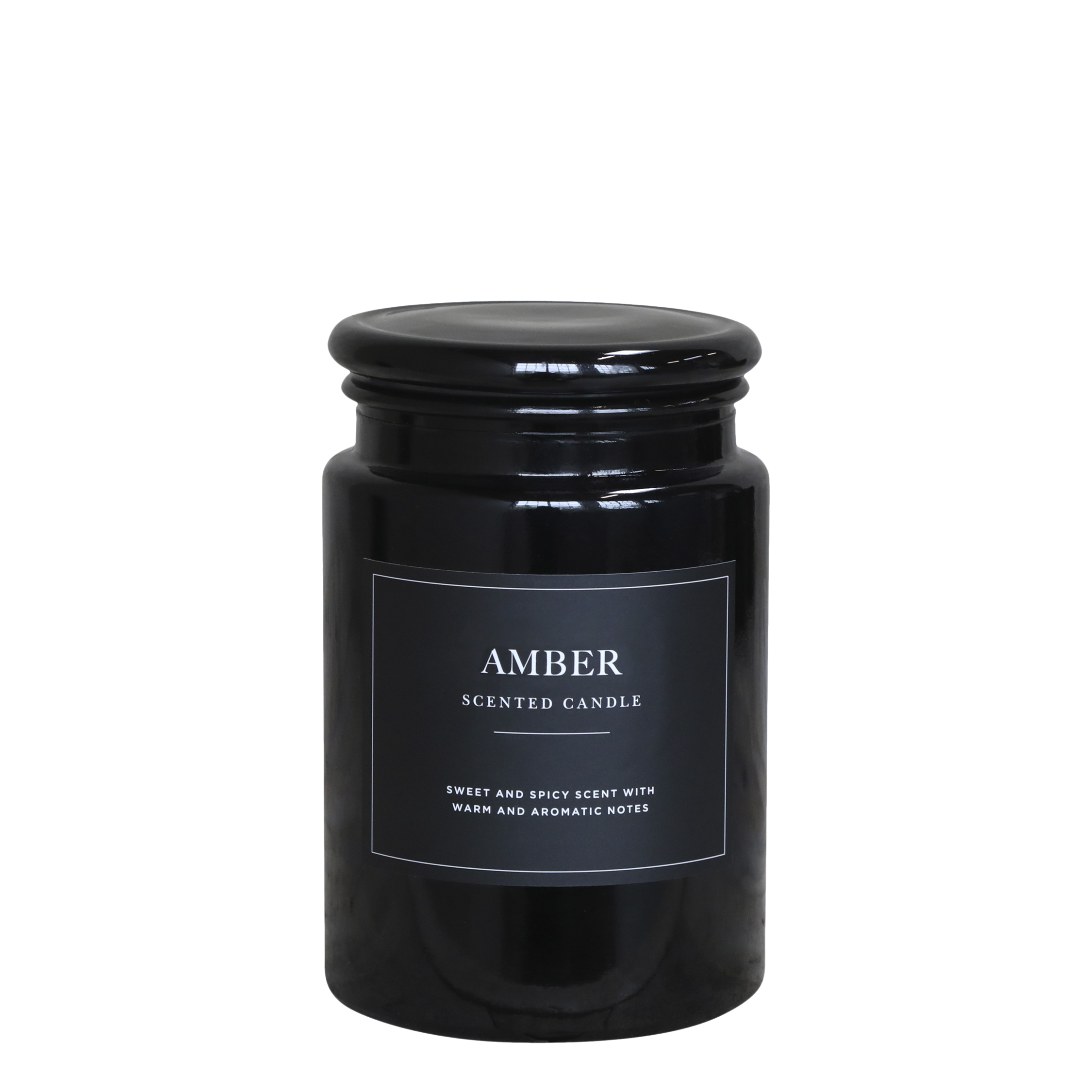 Duftlys fra La Lucon i glass, 14 cm høyt – tilgjengelig i fire dufter: Amber