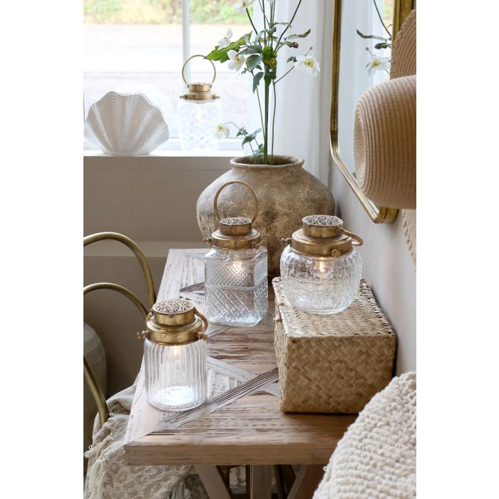 Lanterne i glass og gull